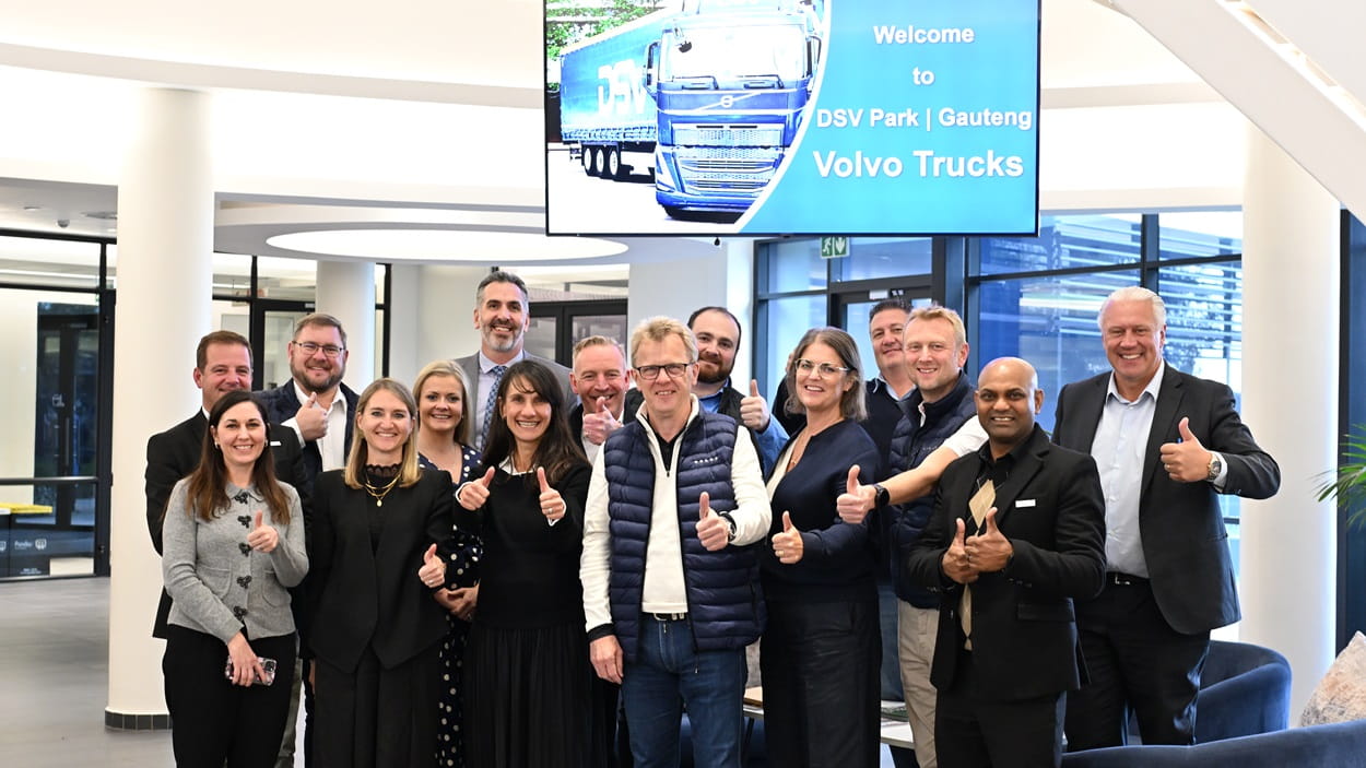 DSV heads of business and Volvo Truck heads meet to celebrate Volvo's birthday and the companies' collaboration